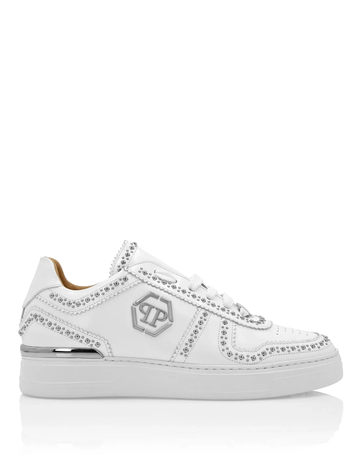 Leather Lo- Top Sneakers, цвет: Белый