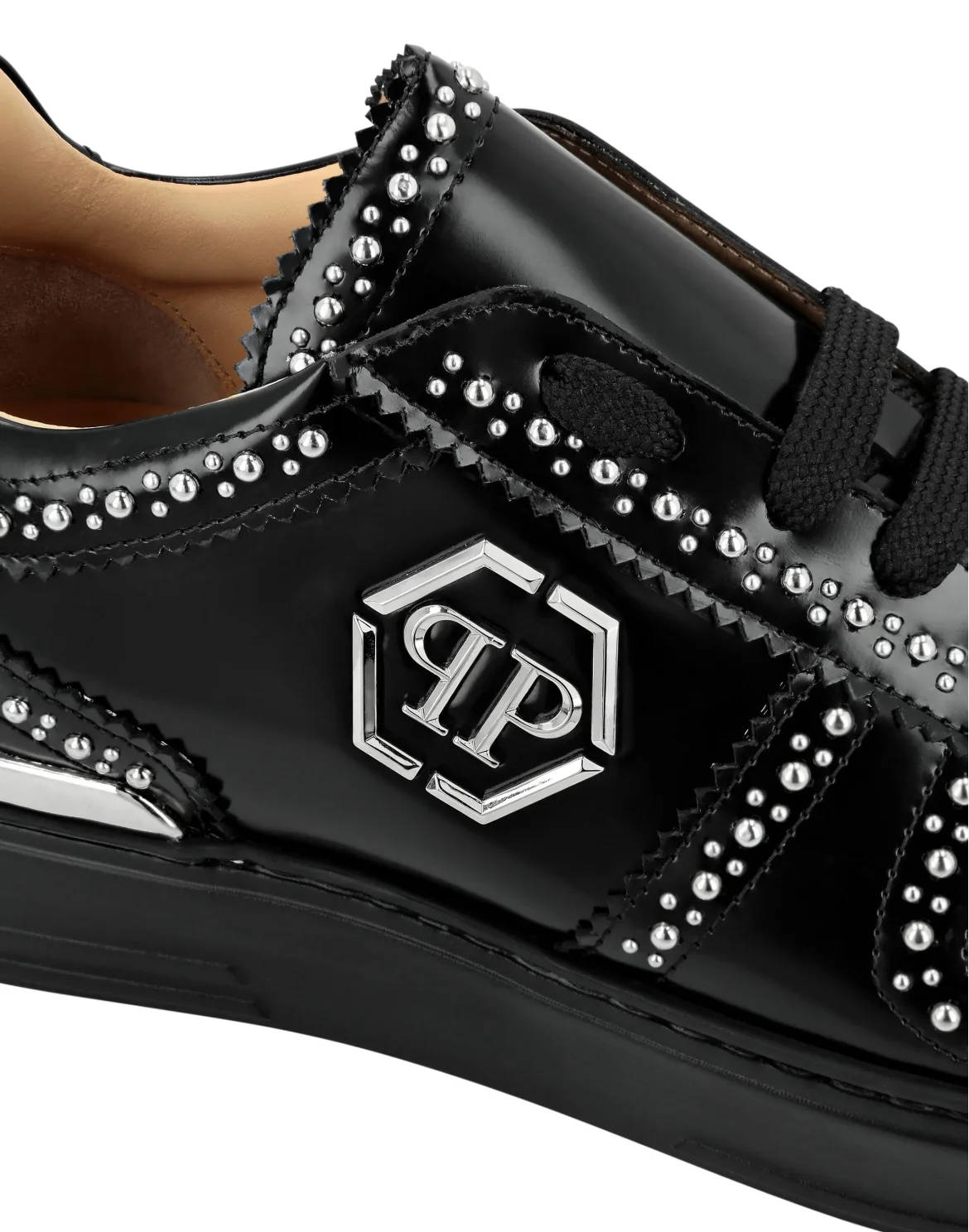 Leather Lo- Top Sneakers, цвет: Черный