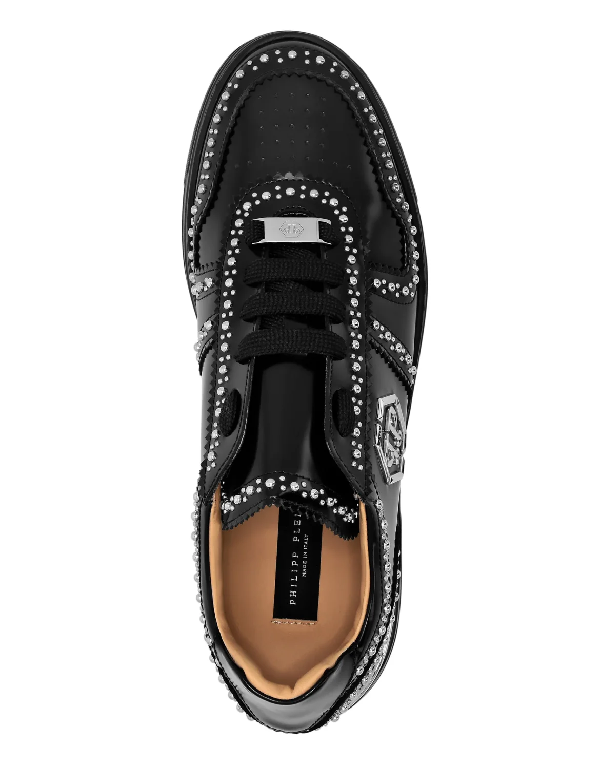 Leather Lo- Top Sneakers, цвет: Черный