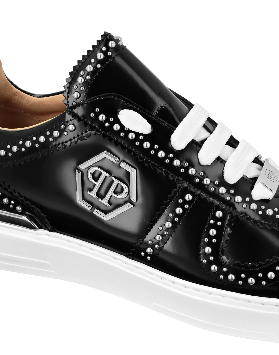 Leather Lo- Top Sneakers, цвет: Черный