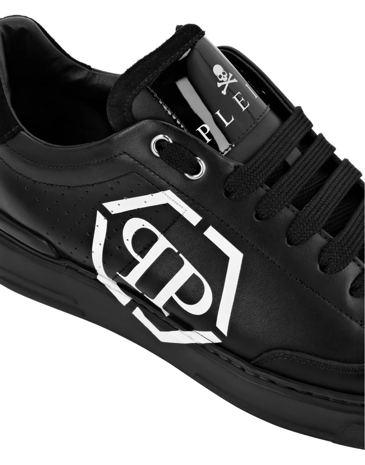 Lo-Top Leather Sneakers Hexagon, цвет: Черный
