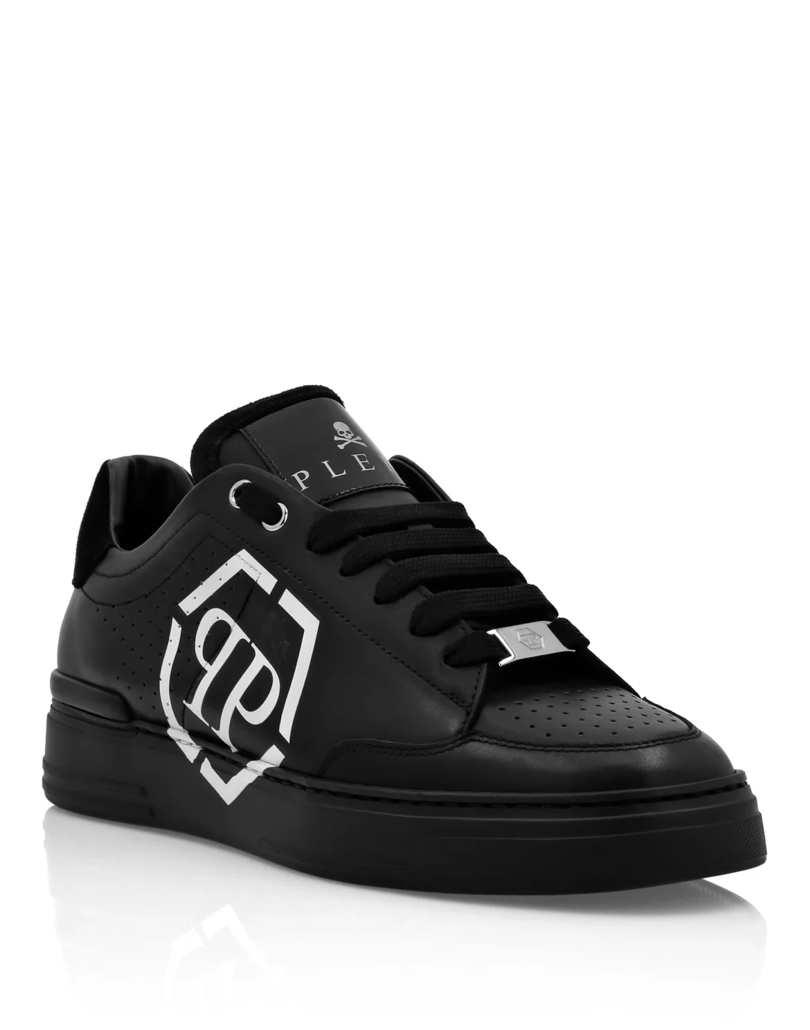 Lo-Top Leather Sneakers Hexagon, цвет: Черный