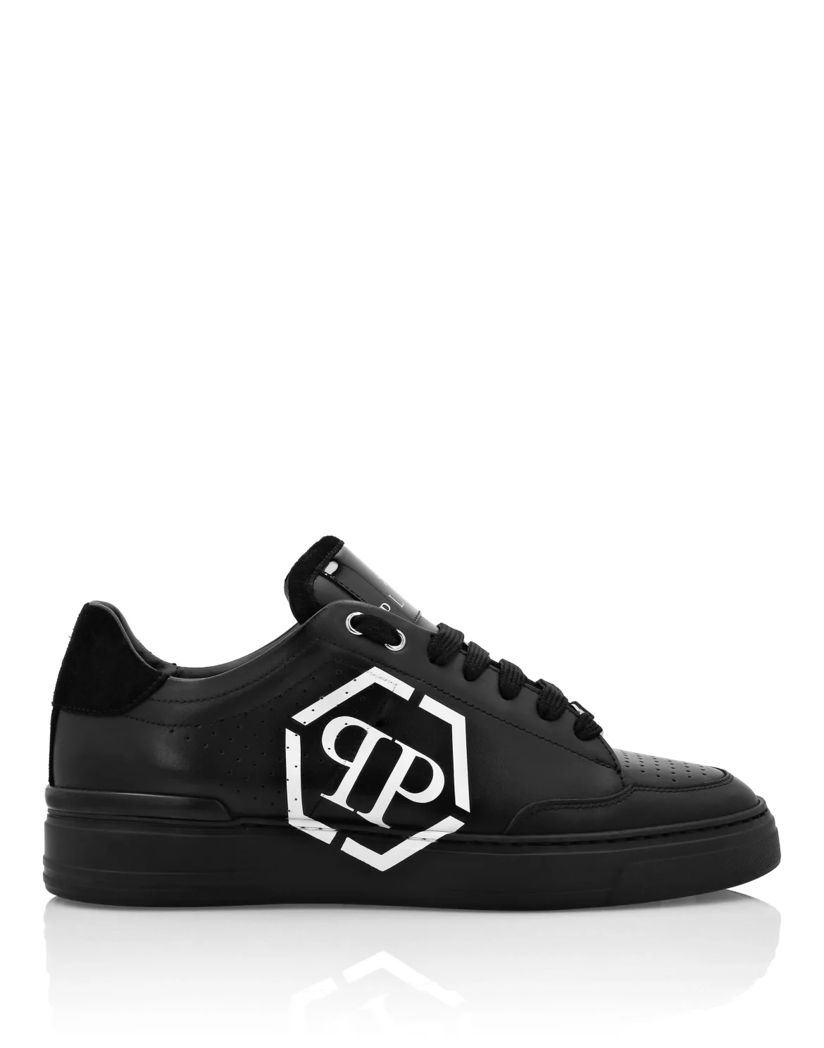 Lo-Top Leather Sneakers Hexagon, цвет: Черный