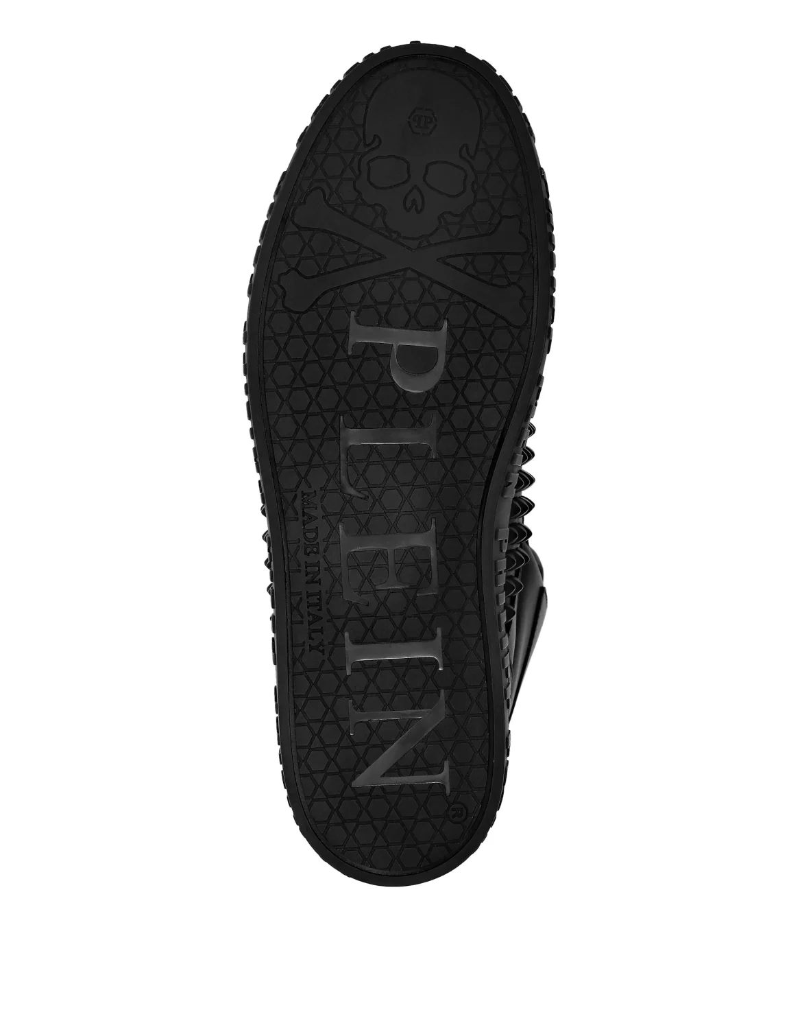 Leather Mid-Top Sneakers, цвет: Черный