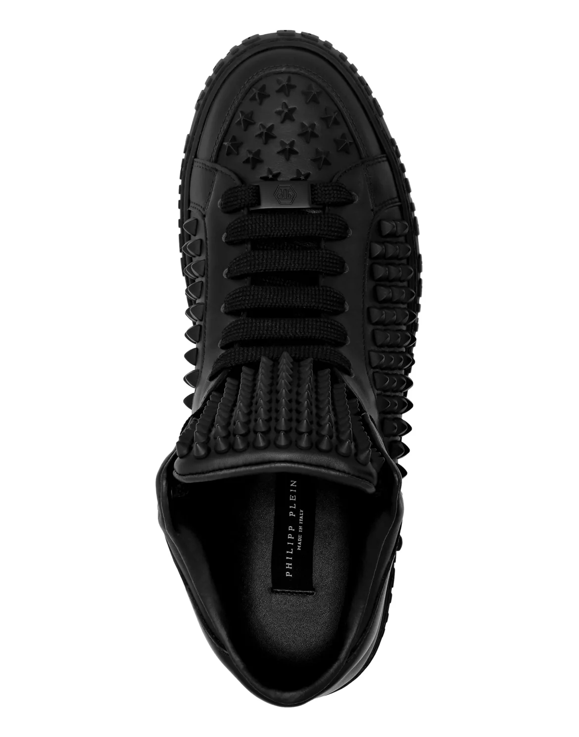 Leather Mid-Top Sneakers, цвет: Черный
