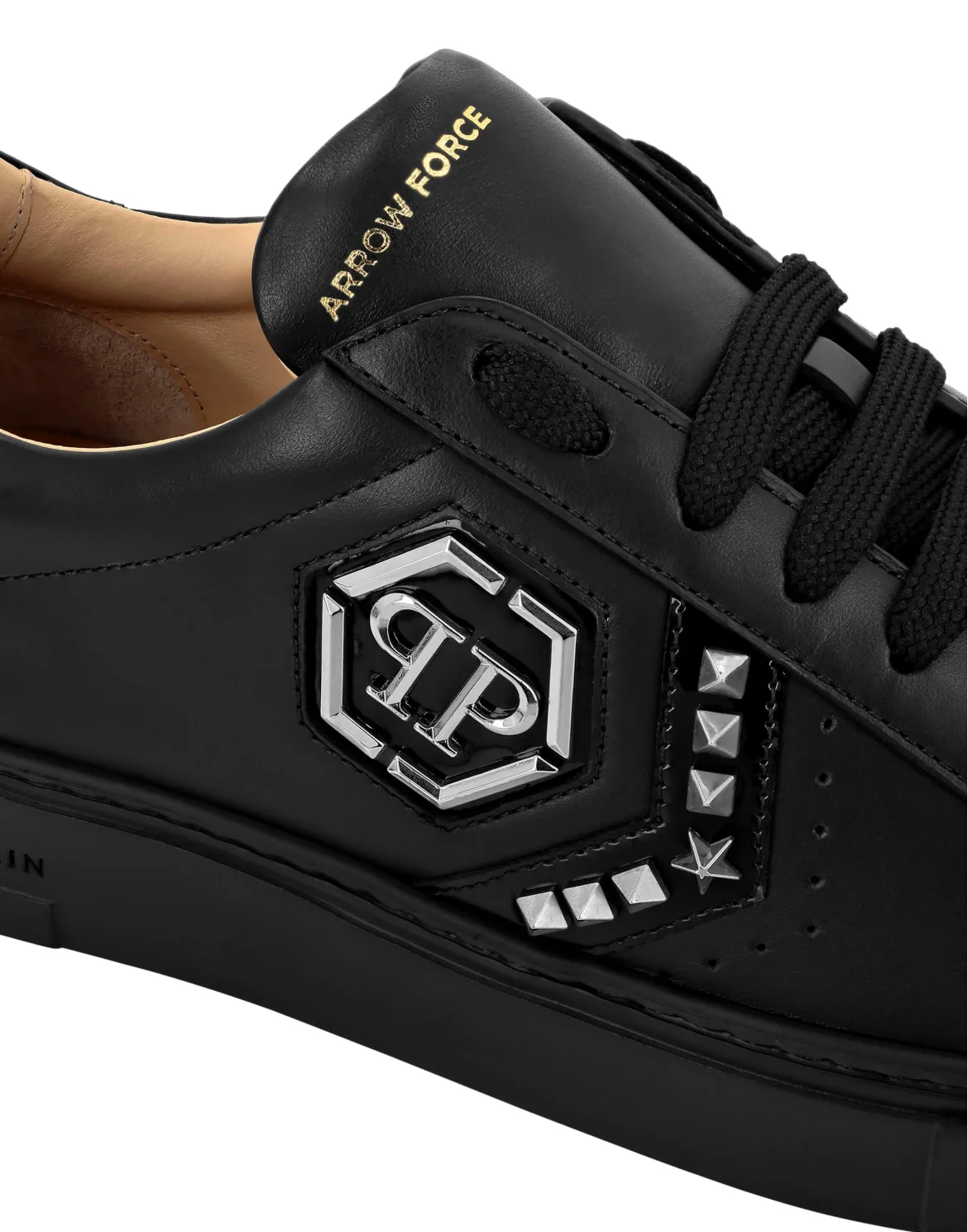 Lo-Top Leather Arrow Force Sneakers, цвет: Черный