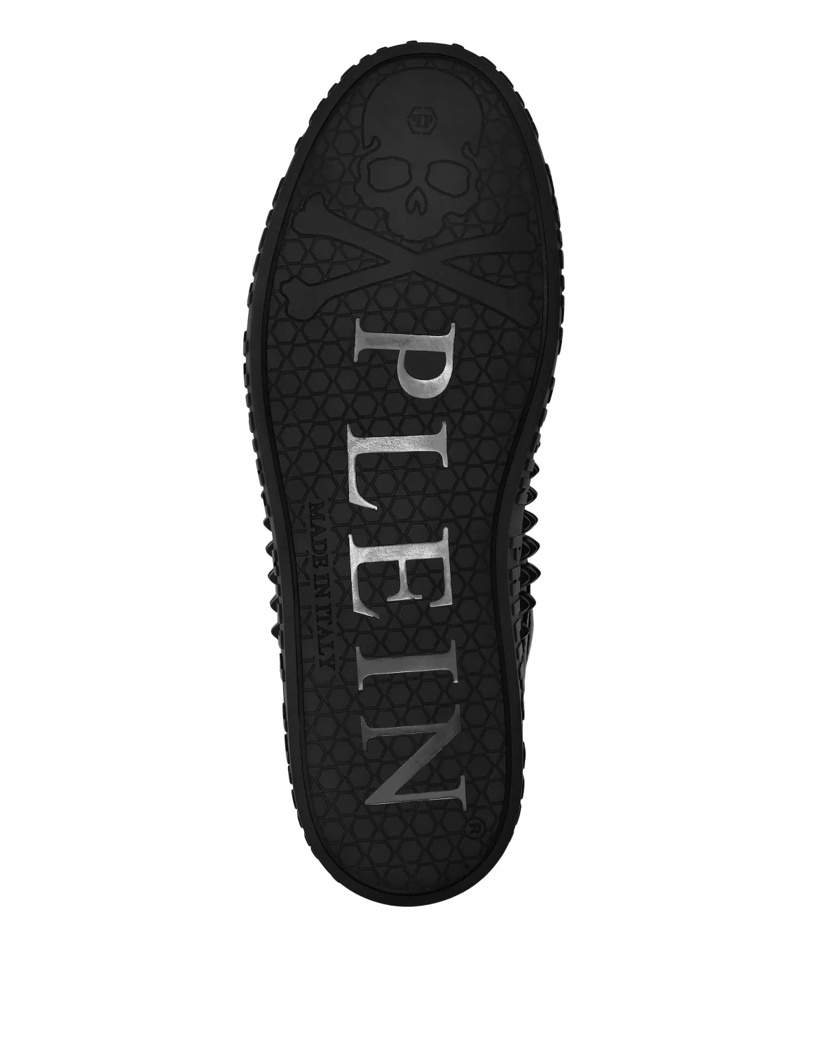 Nappa Leather Mid-Top Sneakers Studs, цвет: Черный