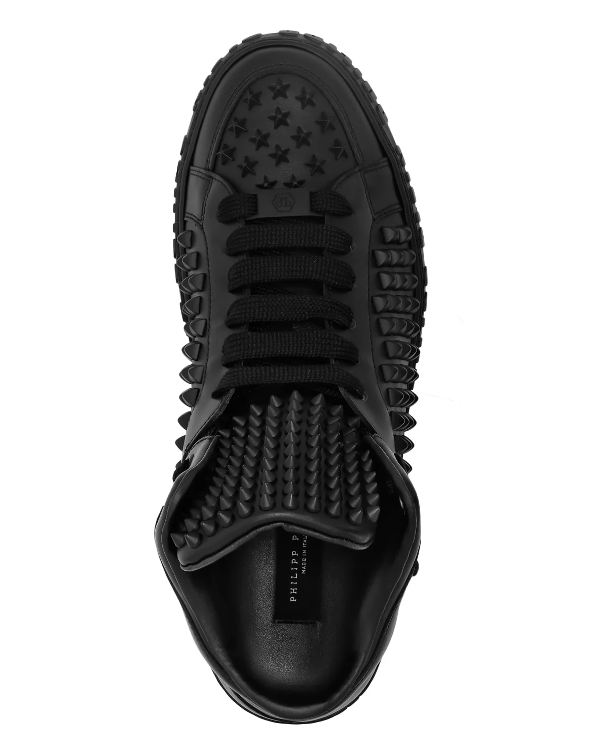 Nappa Leather Mid-Top Sneakers Studs, цвет: Черный