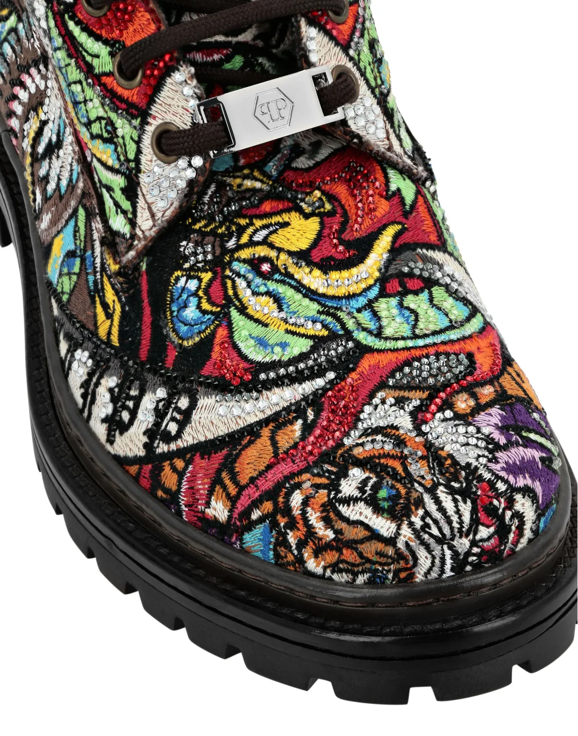 Nappa Boots Flat Mid Tattoo, цвет: Мультиколор