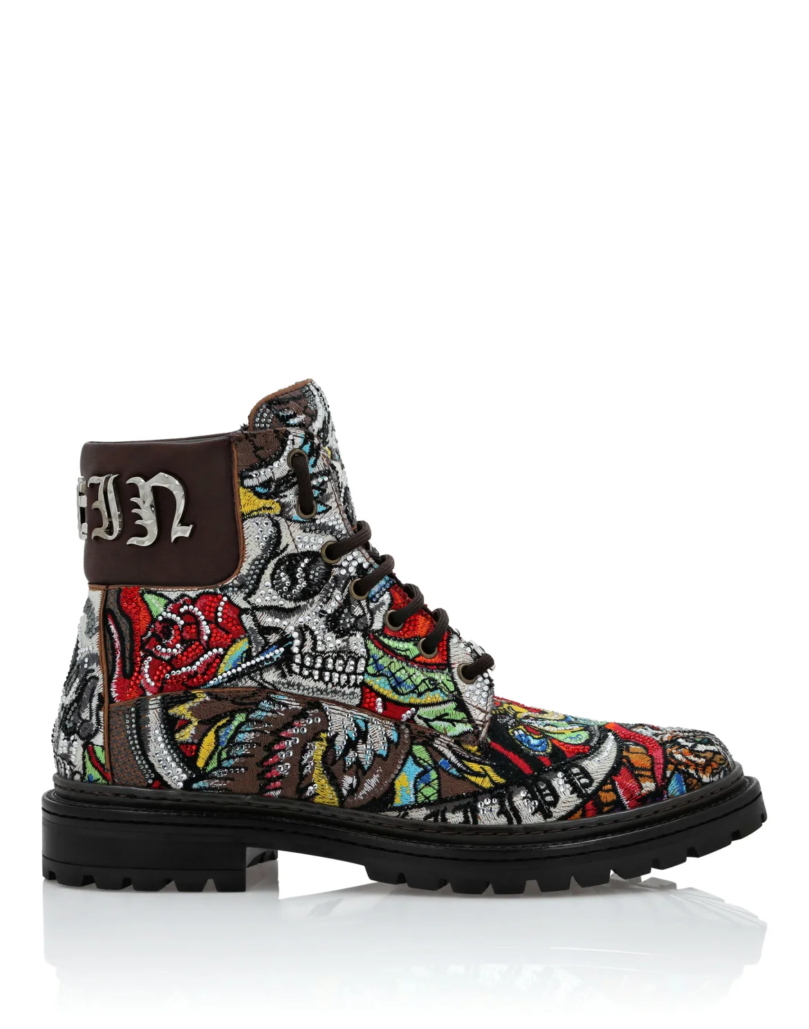 Nappa Boots Flat Mid Tattoo, цвет: Мультиколор