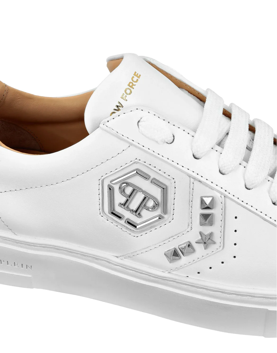Lo-Top Leather Arrow Force Studs Sneakers, цвет: Белый