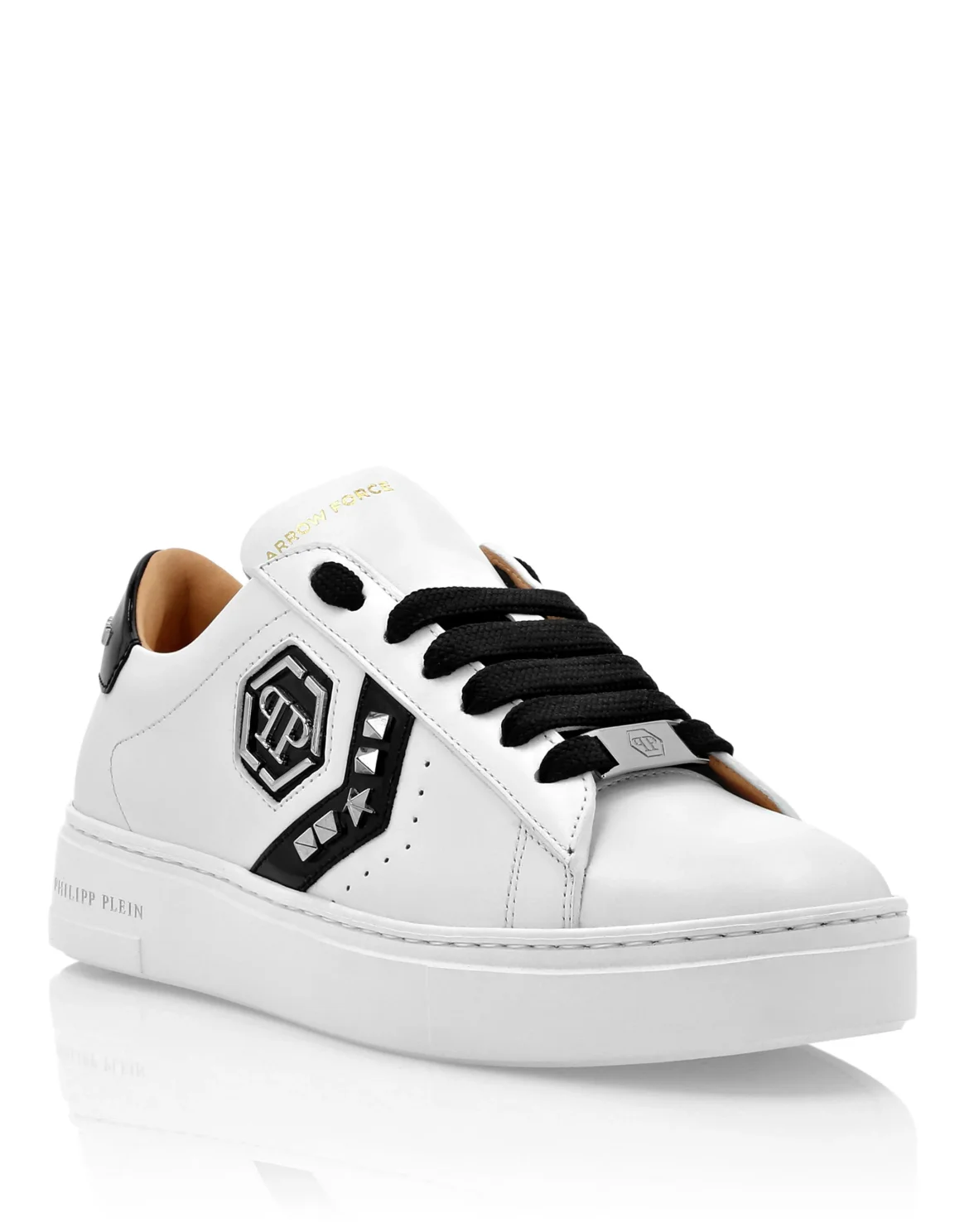 Lo-Top Leather Arrow Force Studs Sneakers, цвет: Белый
