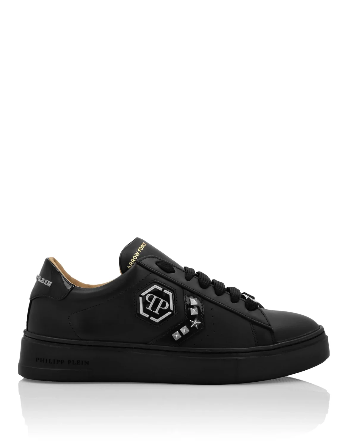 Lo-Top Leather Arrow Force Studs Sneakers, цвет: Черный