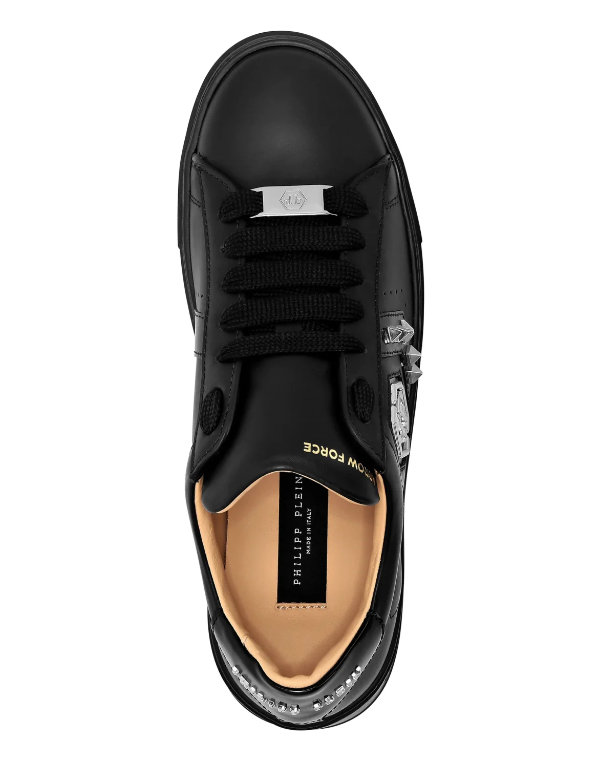 Lo-Top Leather Arrow Force Studs Sneakers, цвет: Черный