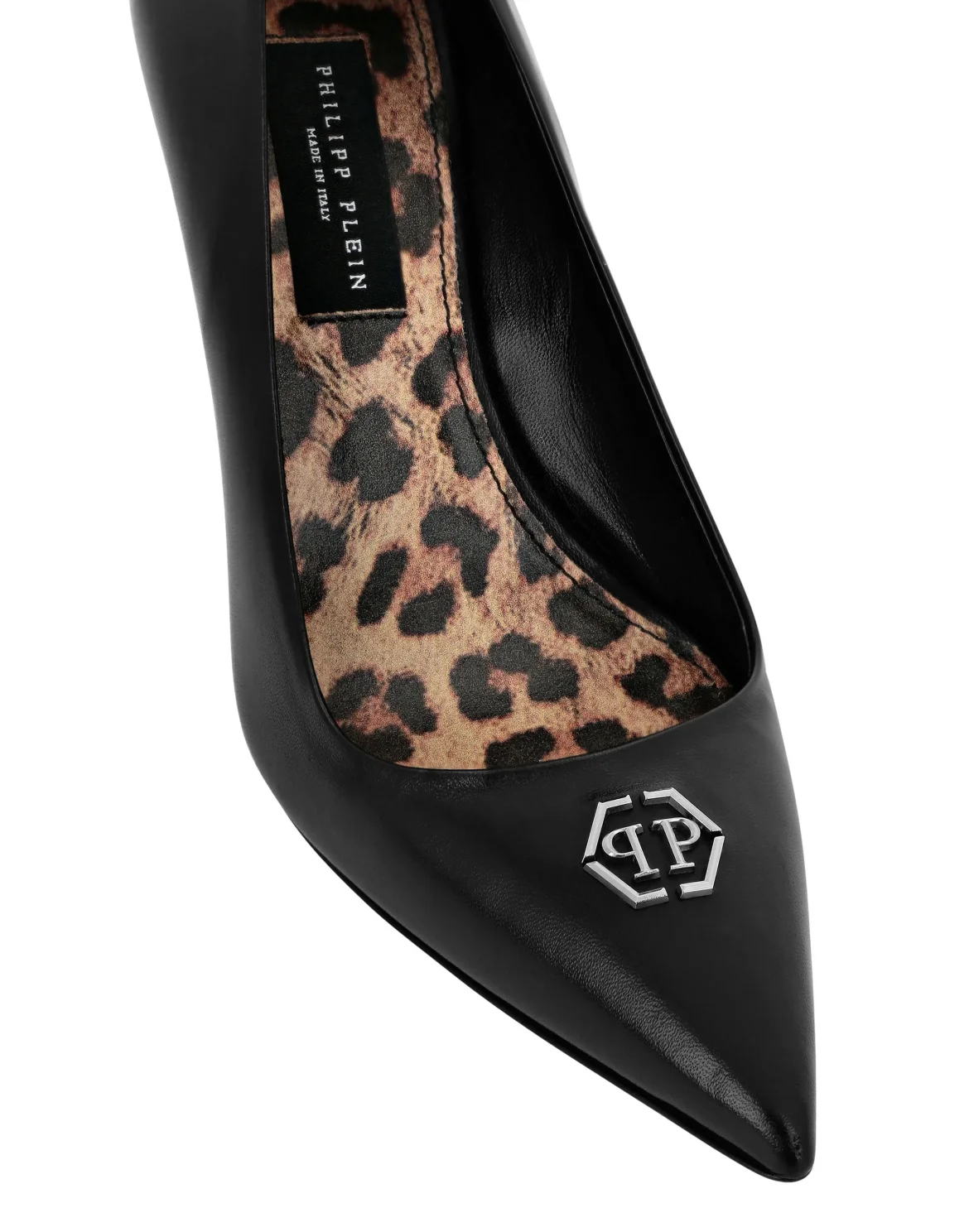 Nappa Mid Plein Heel Decollete Hexagon, цвет: Черный