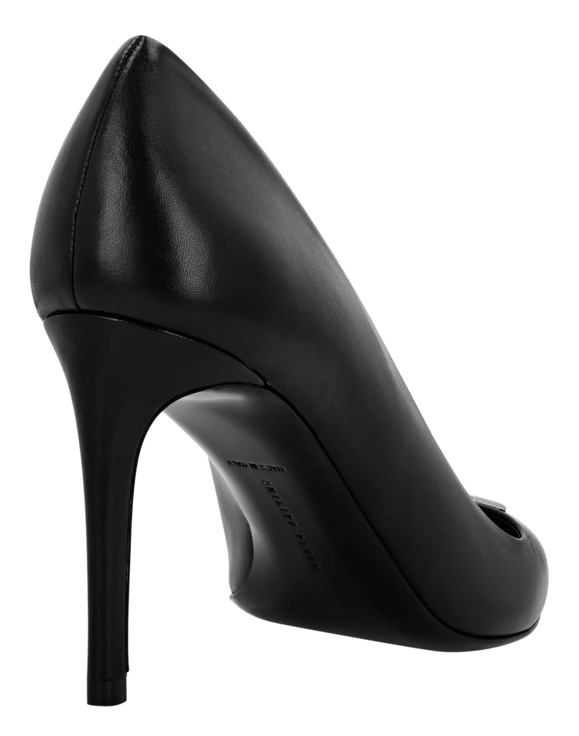 Nappa Mid Plein Heel Decollete Hexagon, цвет: Черный