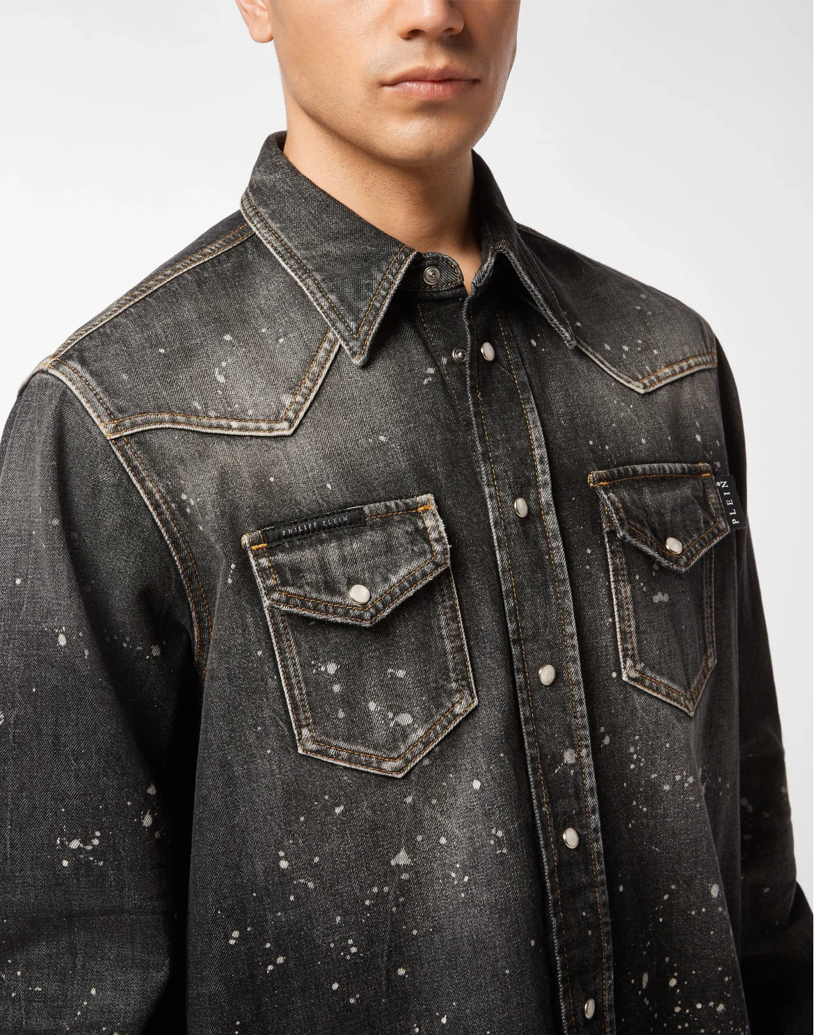 Oversize Denim Shirt, цвет: Серый