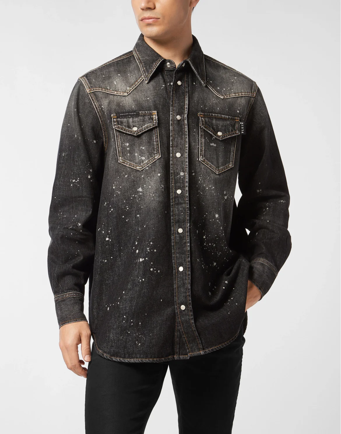 Oversize Denim Shirt, цвет: Серый