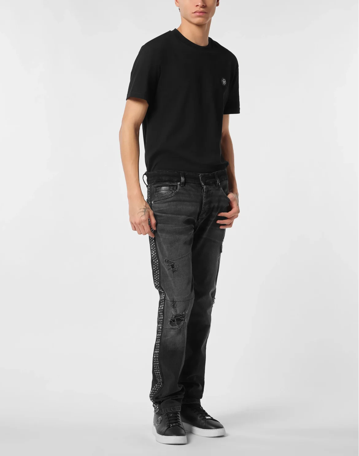 5-Pocket Super Straight Cut Jeans Stars, цвет: Серый