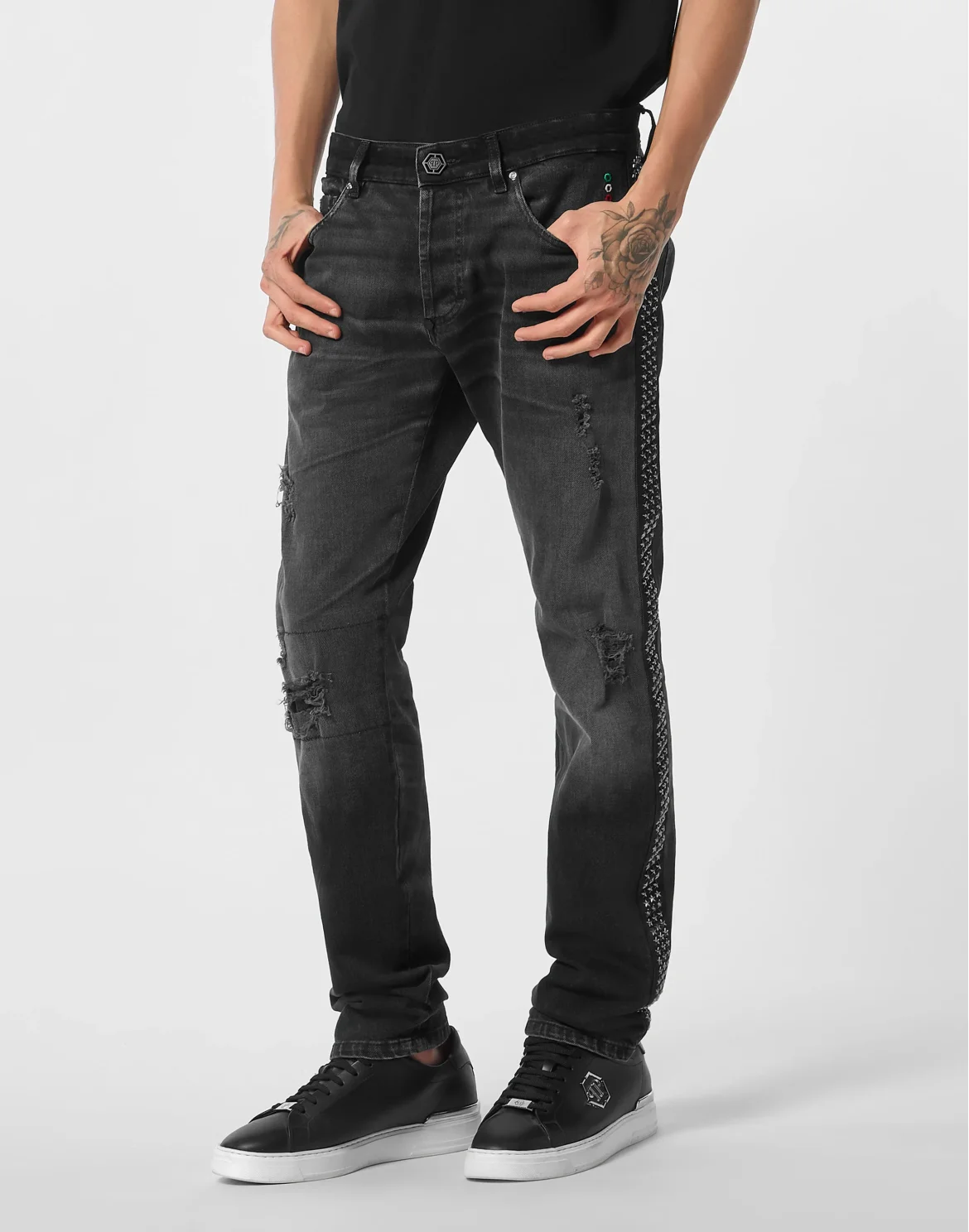 5-Pocket Super Straight Cut Jeans Stars, цвет: Серый