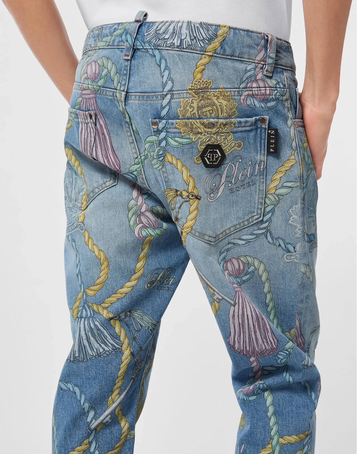 Super Straight Cut Jeans Tassels, цвет: Синий