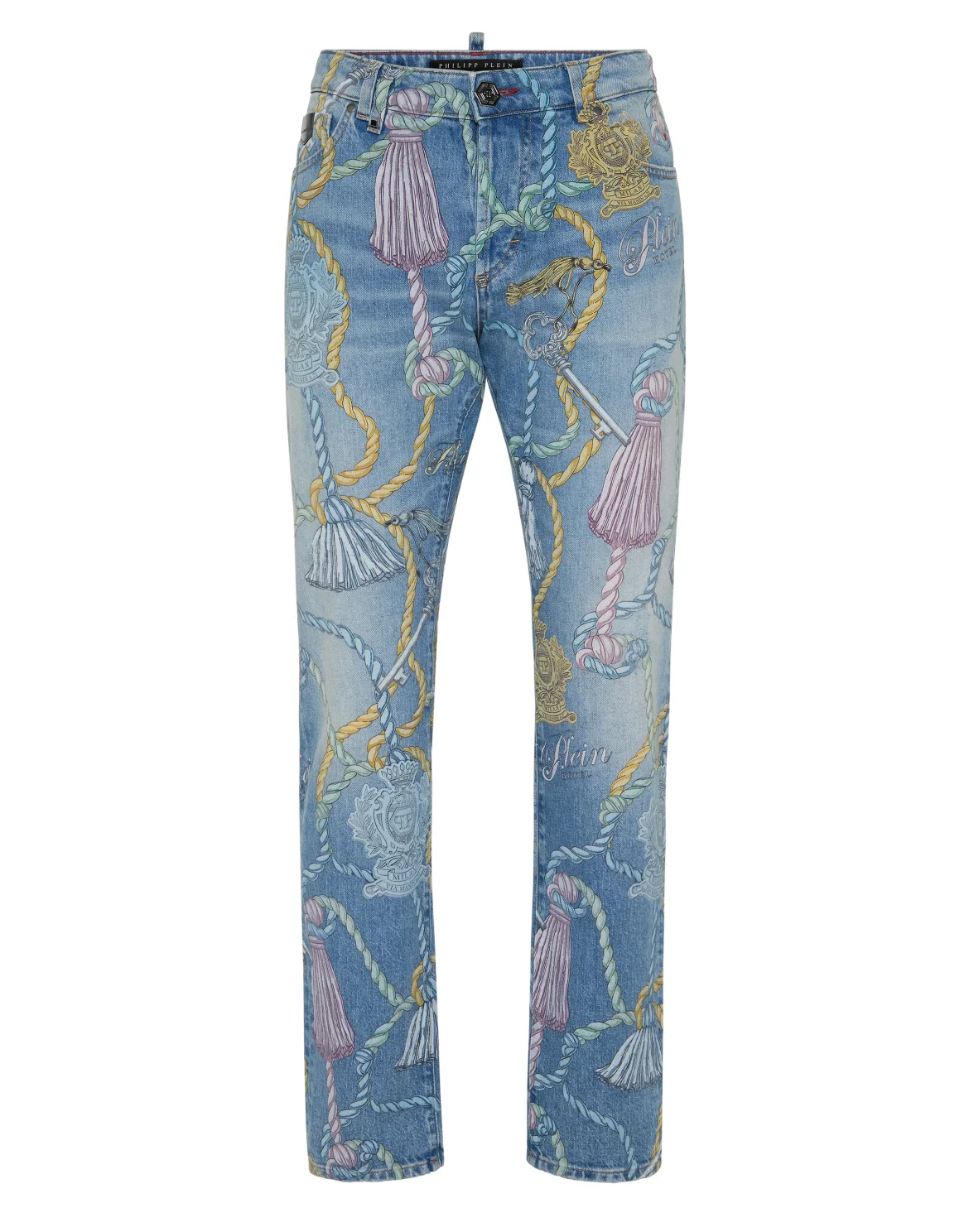 Super Straight Cut Jeans Tassels, цвет: Синий