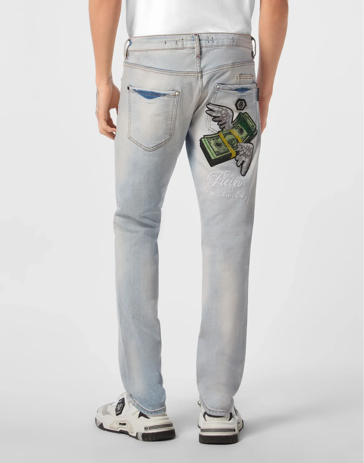 Super Straight Cut Jeans Flying Money, цвет: Голубой