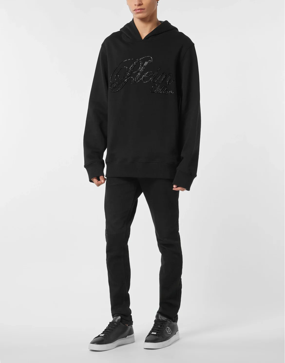 Fleece Hoodie Sweatshirt Stones, цвет: Черный