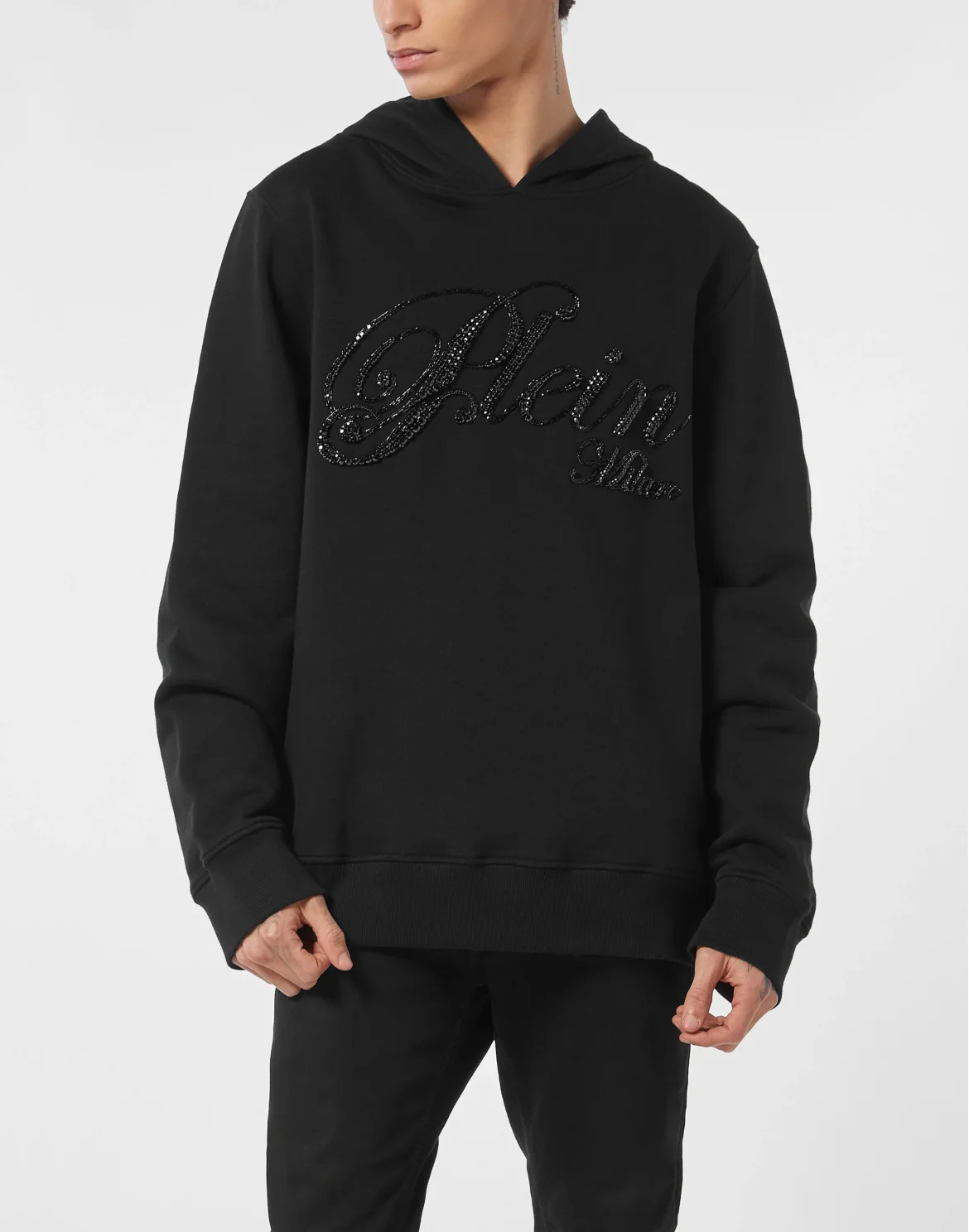 Fleece Hoodie Sweatshirt Stones, цвет: Черный