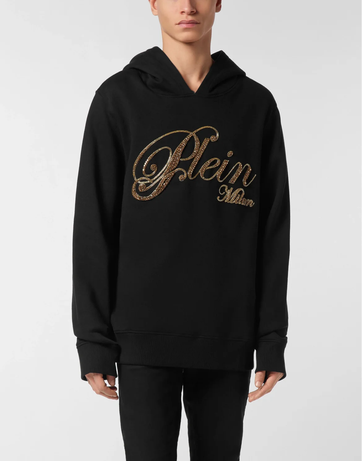 Fleece Hoodie Sweatshirt Stones, цвет: Черный