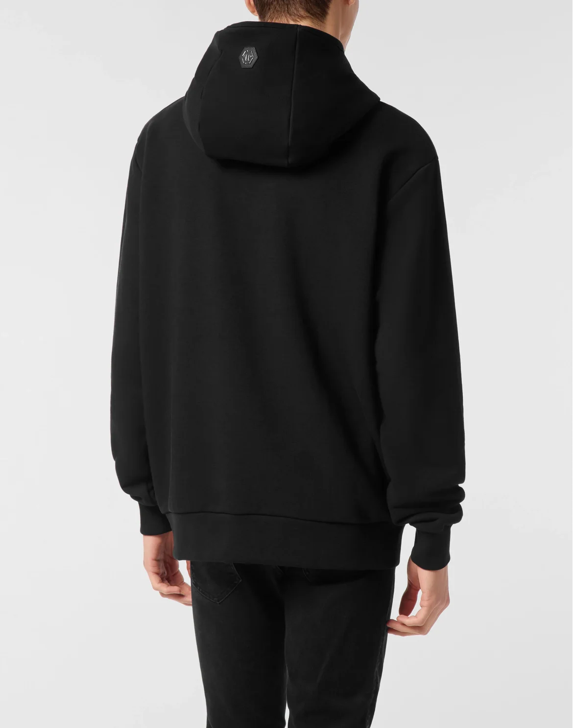 Fleece Hoodie Sweatshirt Glass Skull, цвет: Черный