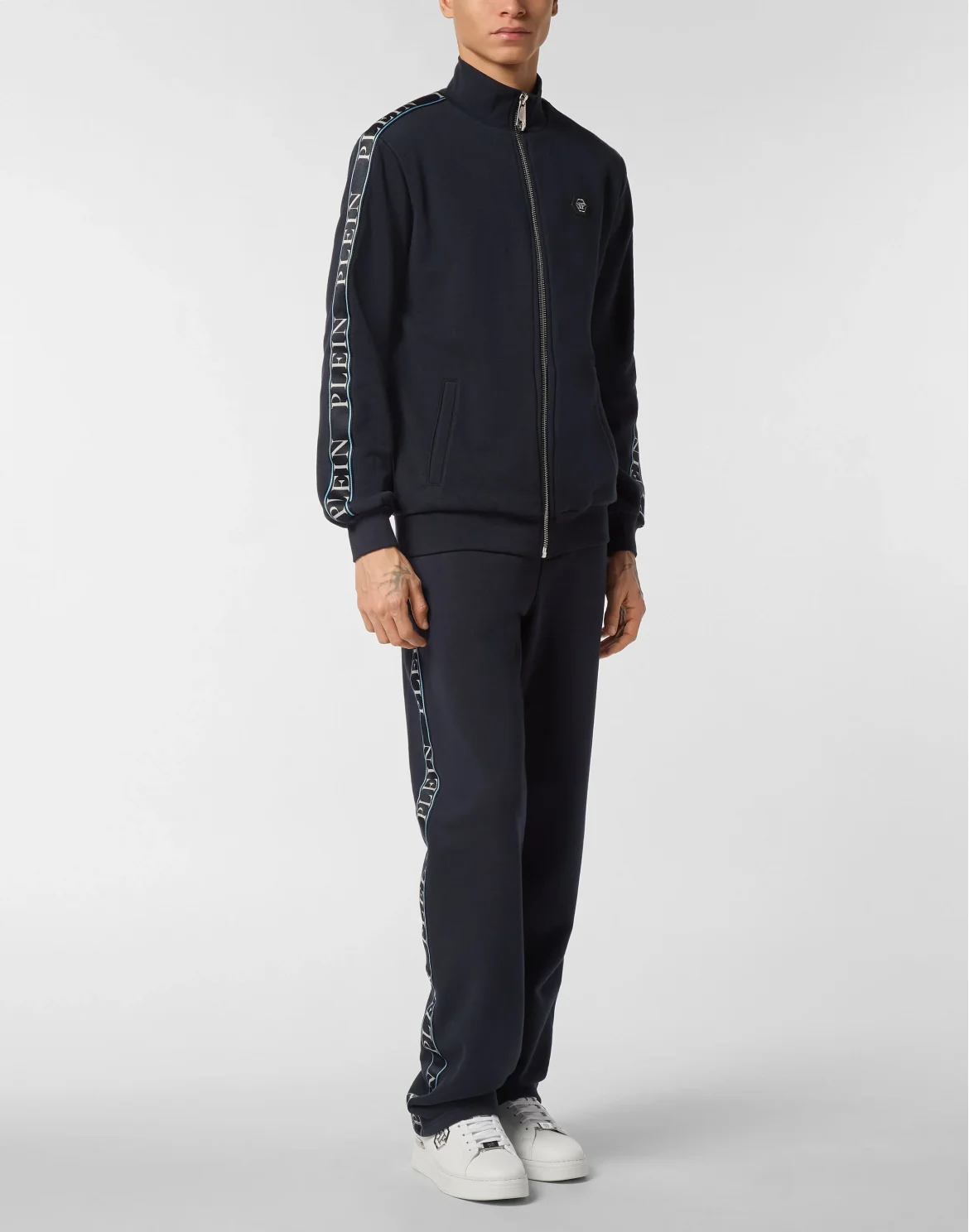 Fleece Tracksuit Jacket Plein Tape, цвет: Синий