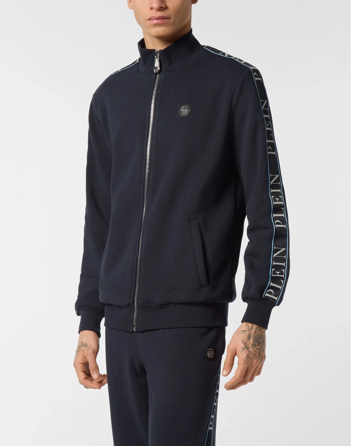 Fleece Tracksuit Jacket Plein Tape, цвет: Синий