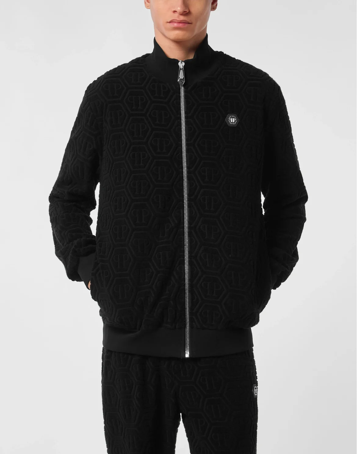 Jacquard Tracksuit Jacket Monogram, цвет: Черный
