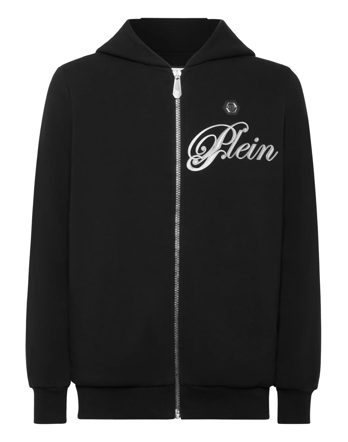 Fleece Hoodie Sweatjacket Degrade' Skull, цвет: Черный