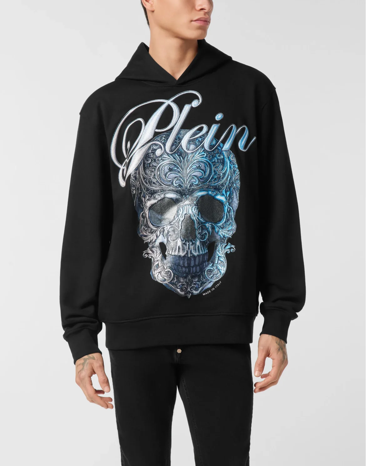 Hoodie Gradient Skull, цвет: Черный