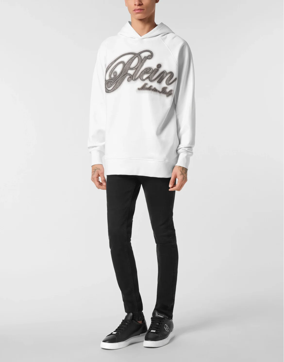 Hoodie Basic Strass Signature, цвет: Белый