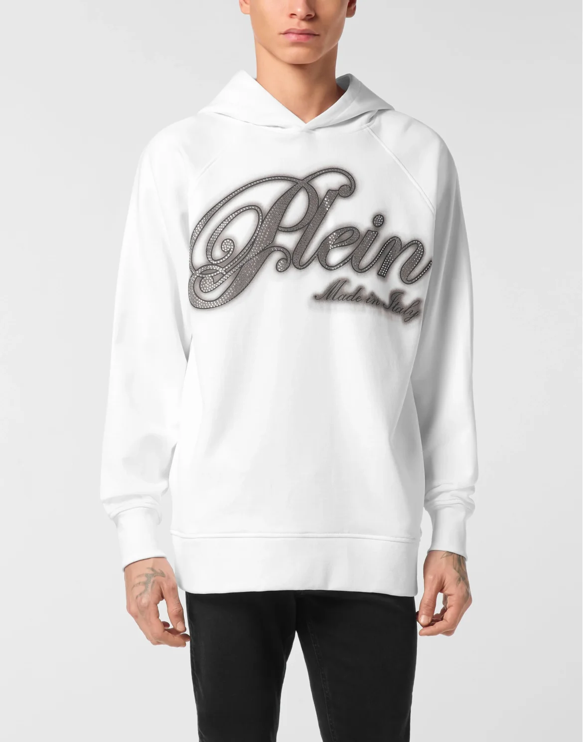 Hoodie Basic Strass Signature, цвет: Белый