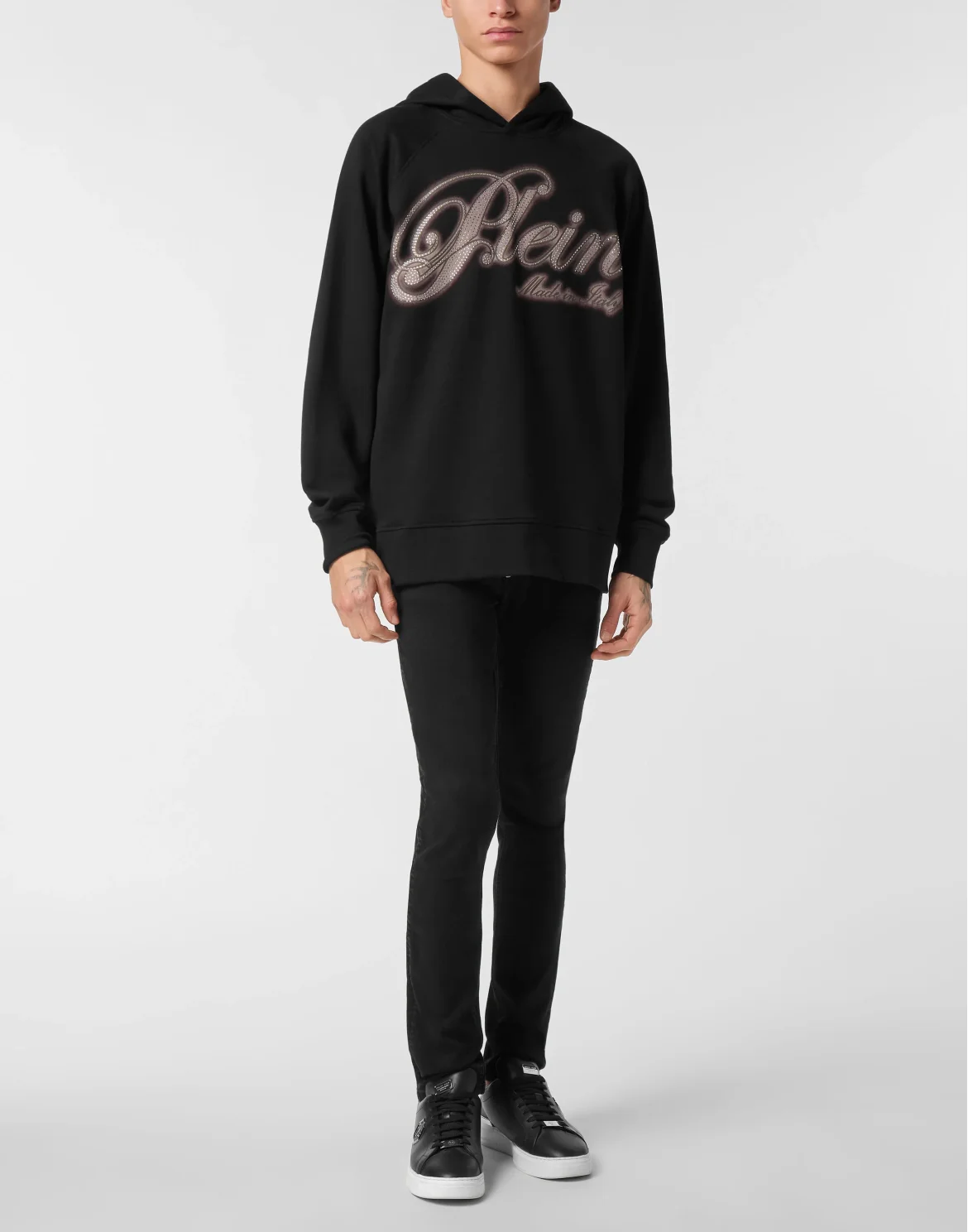 Hoodie Basic Strass Signature, цвет: Черный