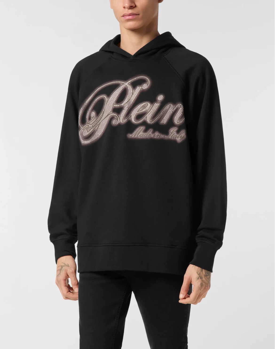 Hoodie Basic Strass Signature, цвет: Черный