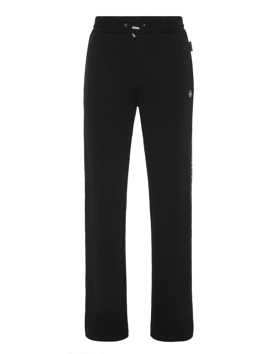 Fleece Tracksuit Pants Plein Tape, цвет: Черный