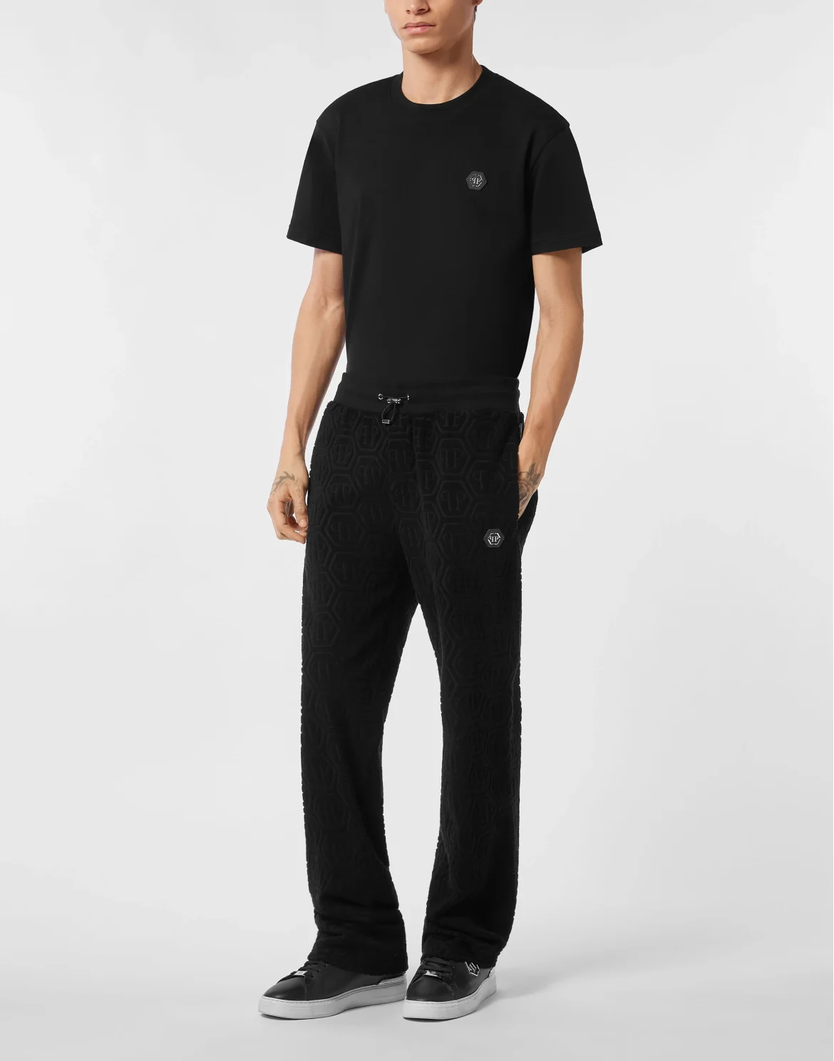 Jacquard Tracksuit Pants Monogram, цвет: Черный