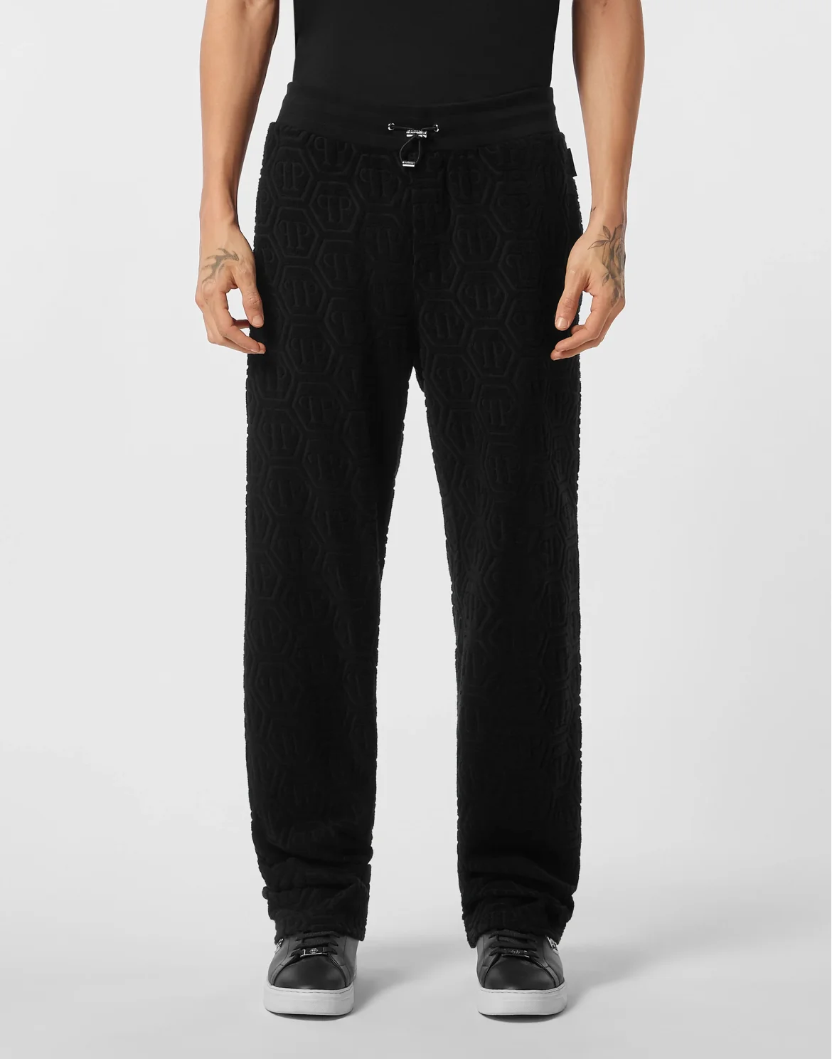 Jacquard Tracksuit Pants Monogram, цвет: Черный