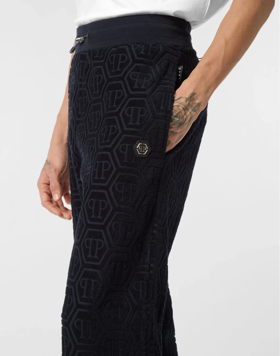 Jacquard Tracksuit Pants Monogram, цвет: Синий