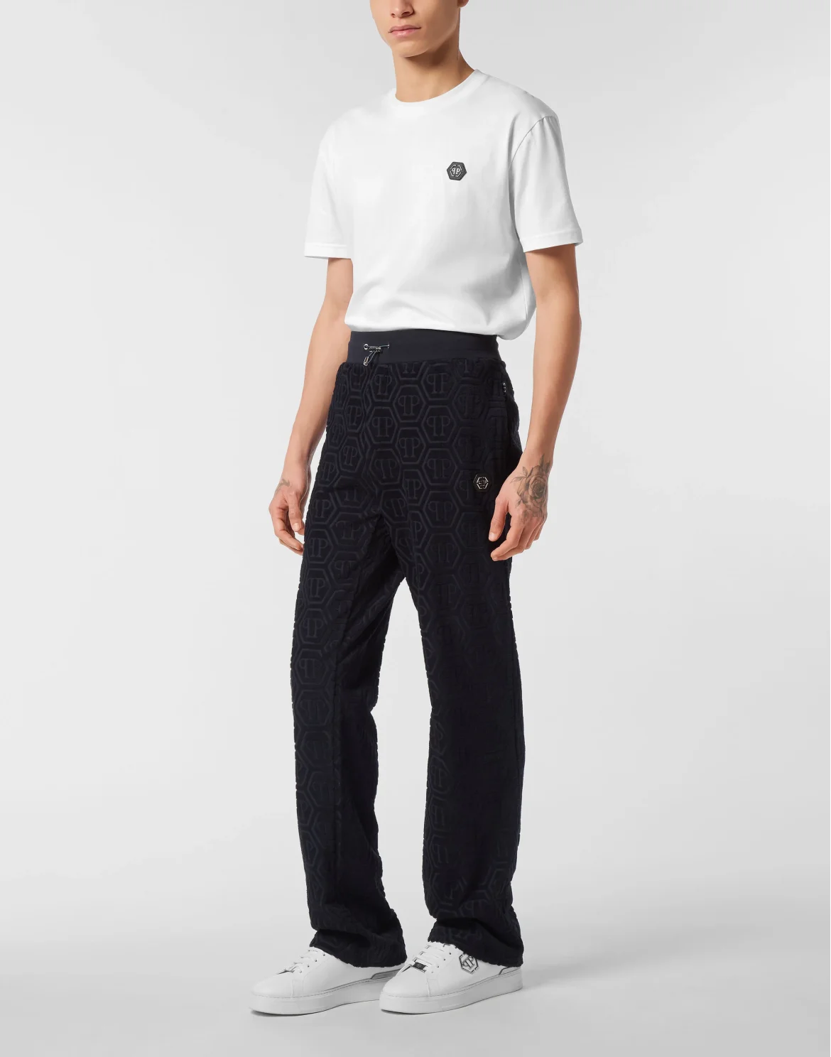 Jacquard Tracksuit Pants Monogram, цвет: Синий
