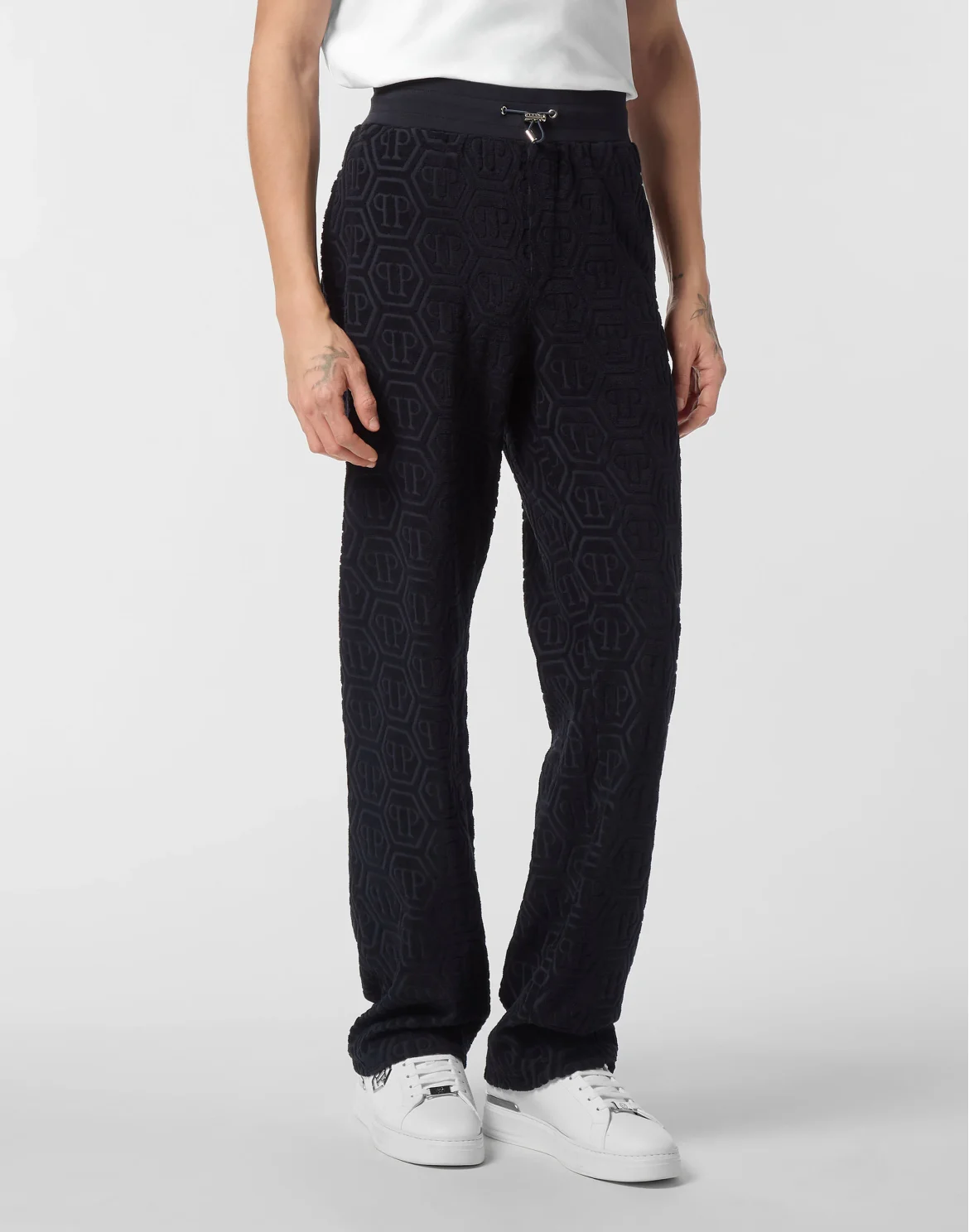 Jacquard Tracksuit Pants Monogram, цвет: Синий