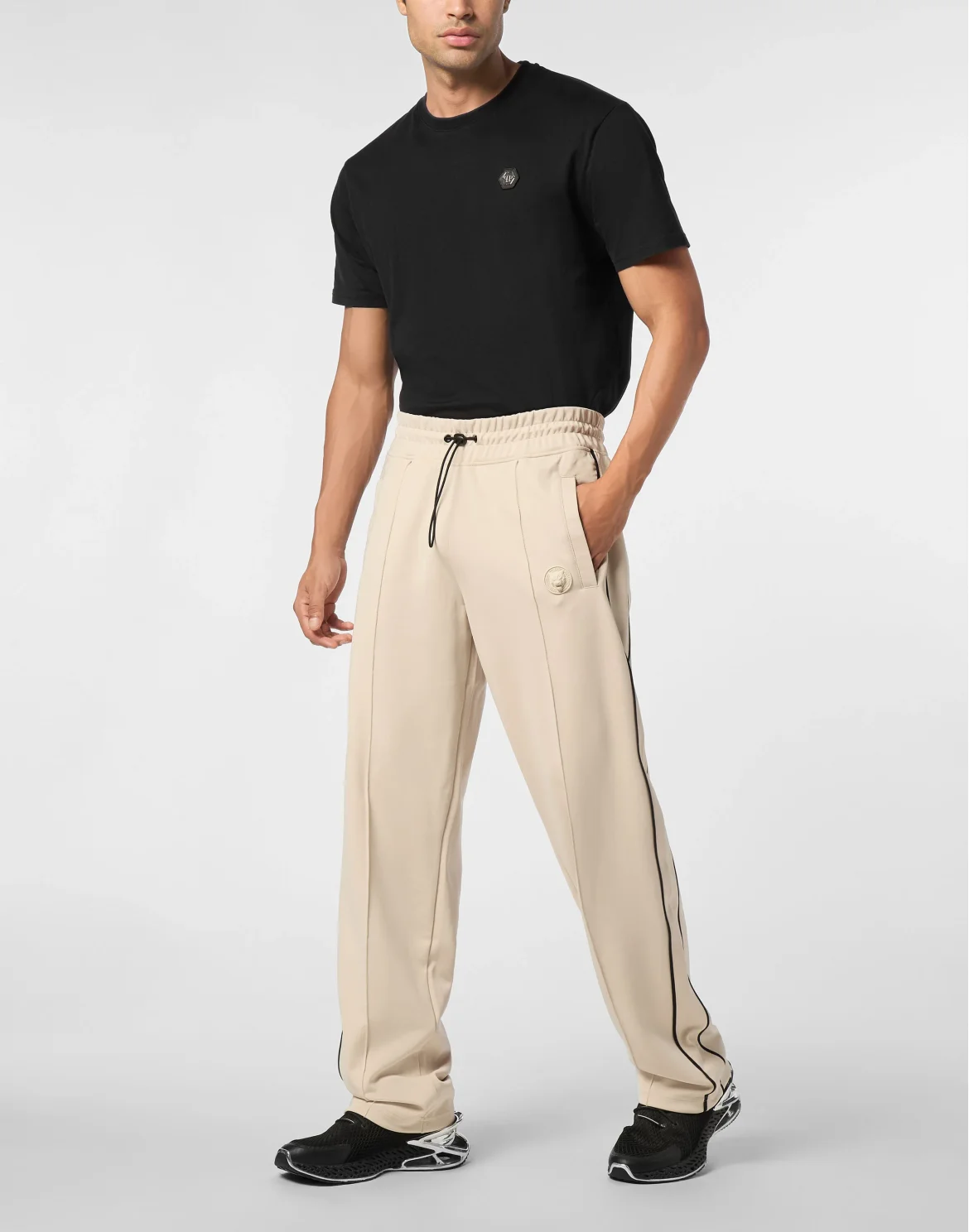 Tracksuit Pants Loose Fit, цвет: Бежевый