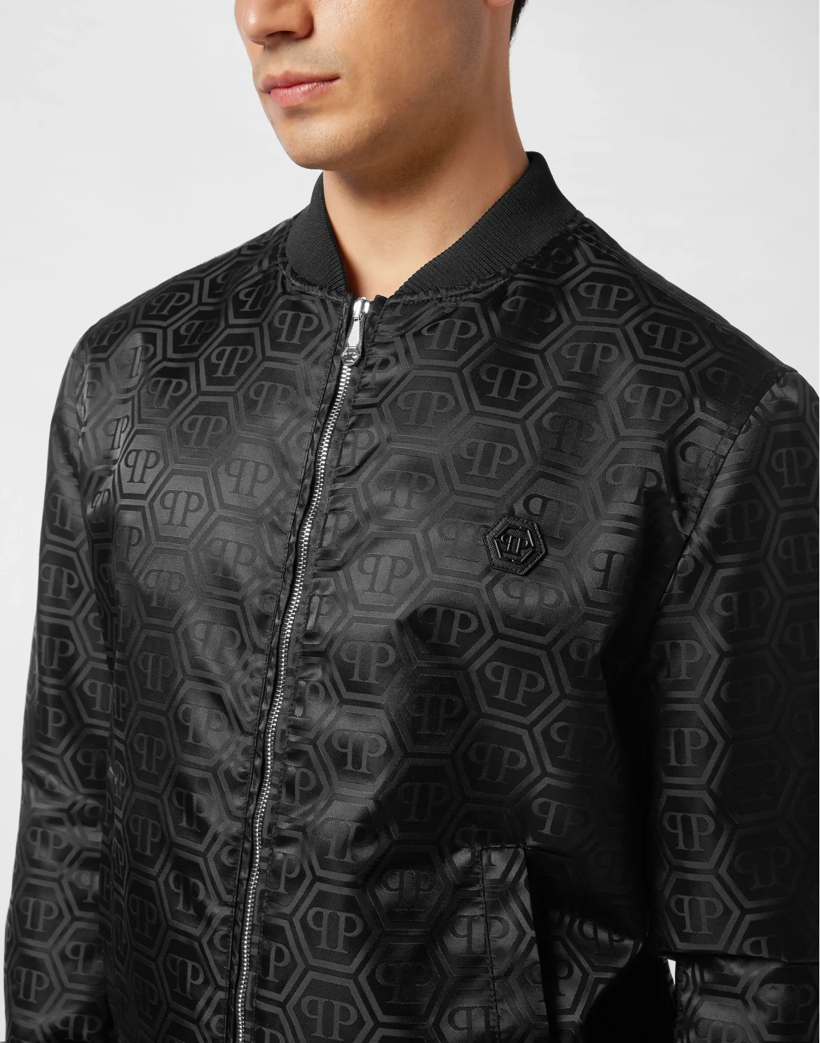 Nylon Bomber Jacquard Monogram, цвет: Черный