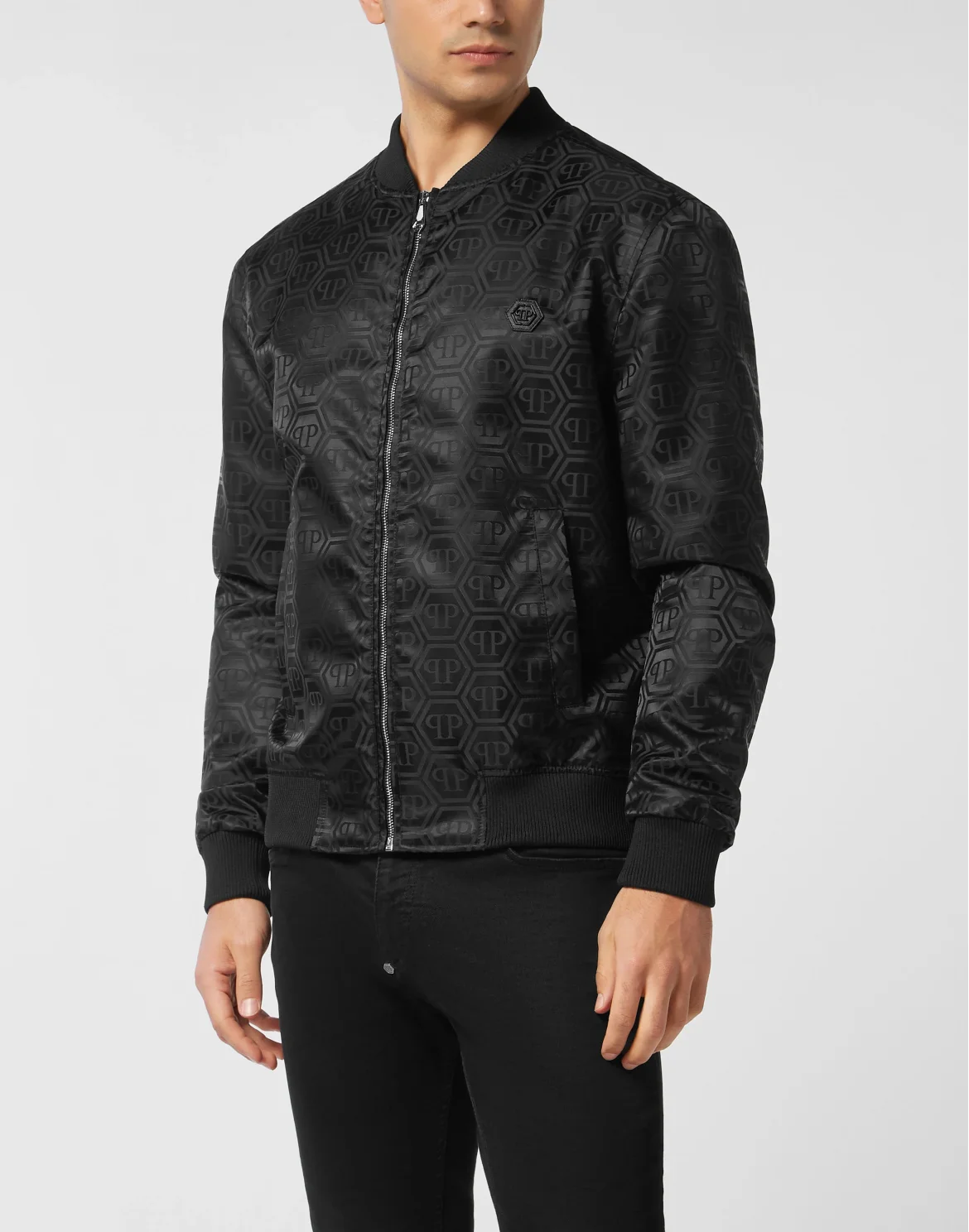 Nylon Bomber Jacquard Monogram, цвет: Черный