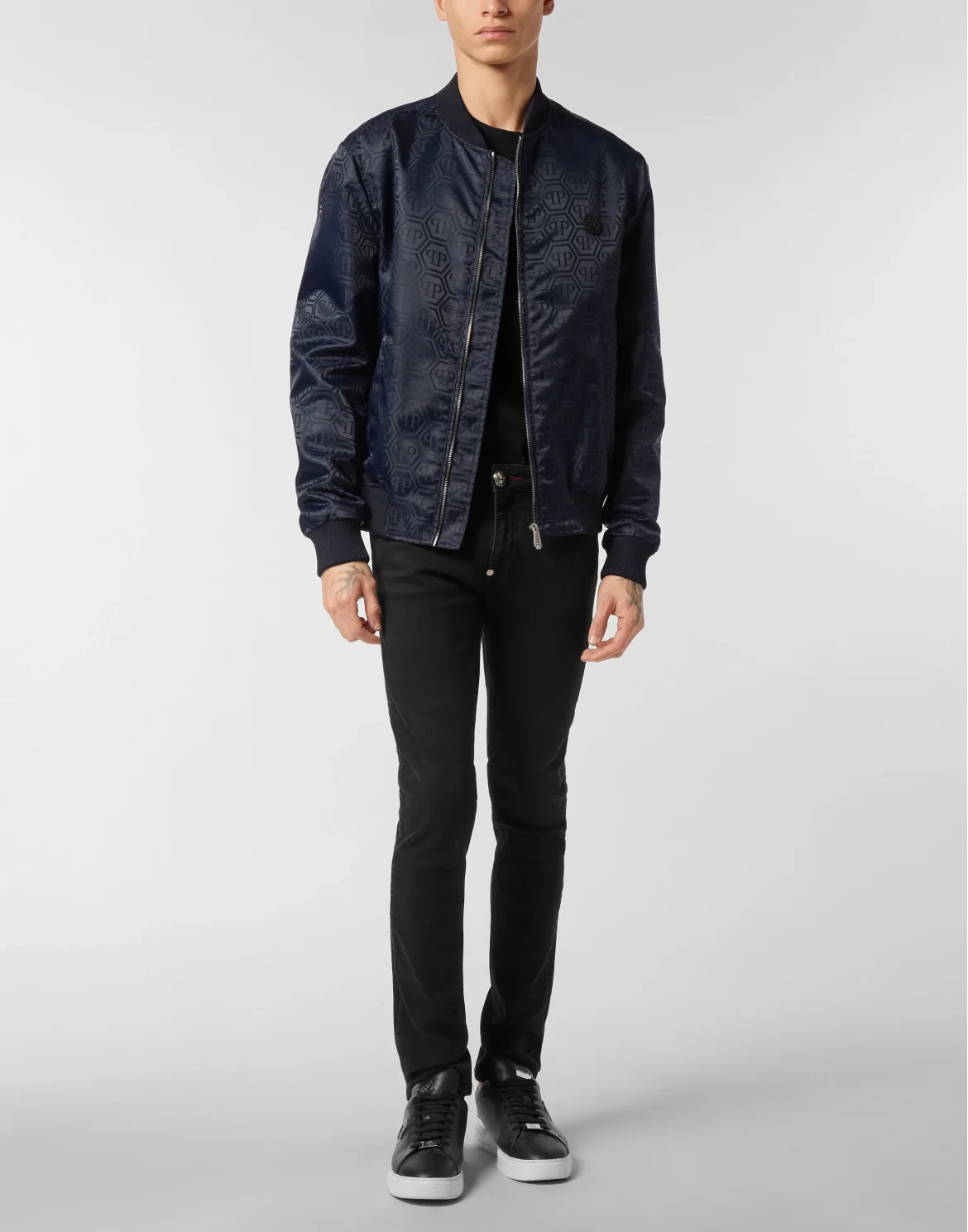 Nylon Bomber Jacquard Monogram, цвет: Синий